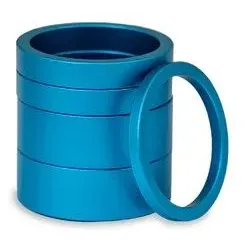 Chris King Headset Spacer Kit 2, 1 1/8"/28.6, 5 Stk., matte turquoise