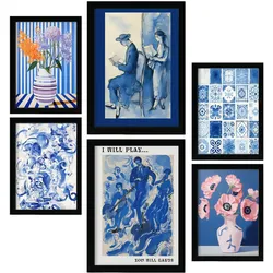 POSTER Set Mit 6 Erfolgreiche Gemälde In Vielseitiger A3 & A4 Schwarzer Rahmen