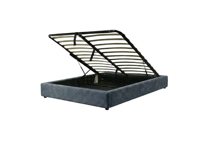 Lit coffre bleu nuit design et fonctionnel 90x190cm
