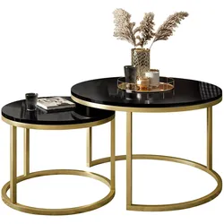 COUCHTISCH 2-in-1 CIRI matt gold