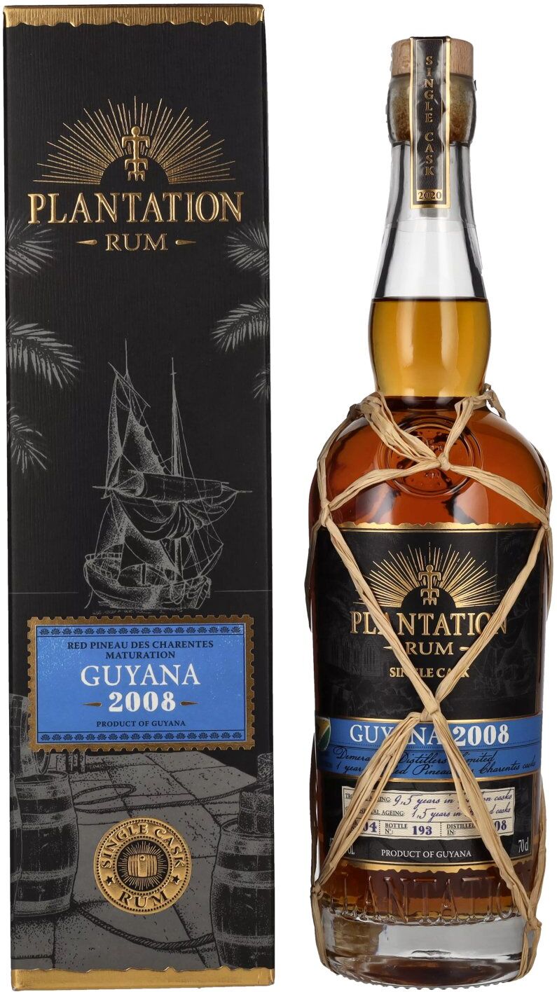Plantation Rum GUYANA Red Pineau des Charentes Maturation 2008 47,6% Vol. 0,7l in Geschenkbox