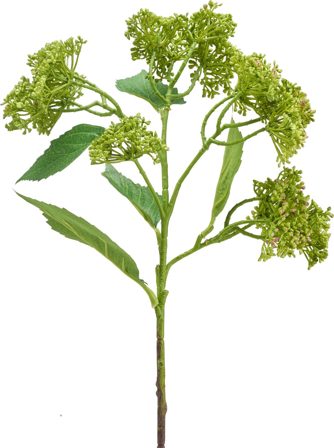 Easyplants Kunstbloem Hortensia Groen/Rood, 56 cm, Zijde