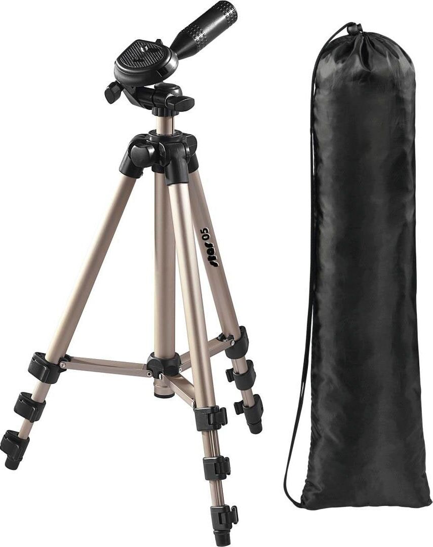 Hama Dreibeinstativ "Dreibein Fotostativ Stativ f. Video/Foto Kamera Star 5 36,5-106,5cm", beige, B:8,7cm H:8,5cm T:36,5cm, Stative, Dreibeinstativ