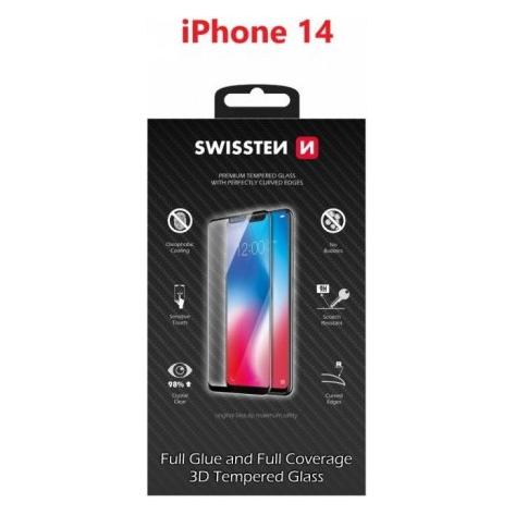 Swissten Ultra Durable 3D Full Glue Glass Apple IPhone 14 Black (Apple iPhone 14) (64701908)