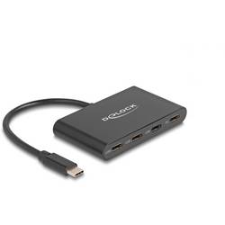 Delock 64174 USB-Hub 4 Port USB-C® USB 3.2 Gen1 5 GBit/s mit USB-C® Stecker Schwarz 64174