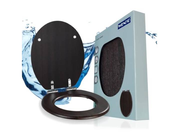 WENKO Abattant WC Wenge abaissement Automatique Marron - Marron foncé
