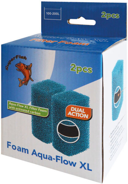 2 SPUGNE DI RICAMBIO PER FILTRO SUPERFISH AQUAFLOW XL ACQUARIO DOLCE MARINO