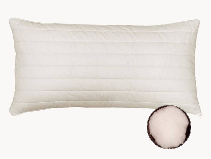 Baumwoll-Kopfkissen Cotona - mit Lyocell-Steppbezug - 50x70 cm