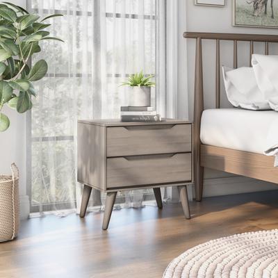 Furniture of America Fopp Mid-century Modern Wood 2-Drawer Nightstand