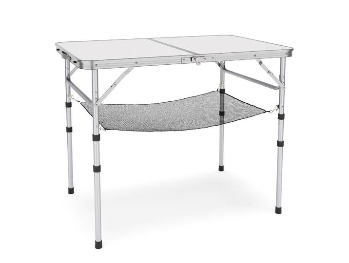Campingtisch klappbar WILLY höhenverstellbar 90 x 60 cm weiss
