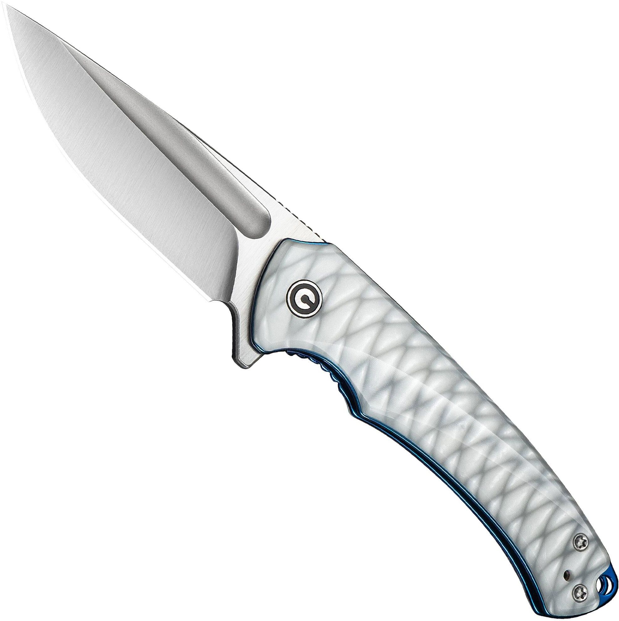 Civivi Voidflare C24040-2 Satin 14C28N, Scaled Grey White Resin, coltello da tasca