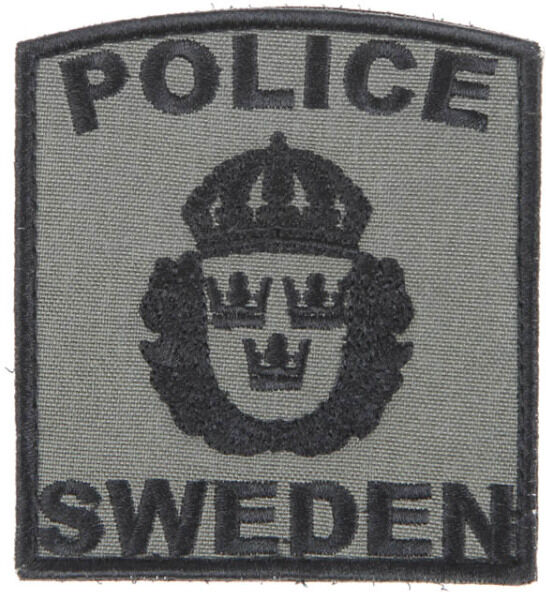 Snigel Design Snigel Patch Police Sweden -12 (Färg: FM Grå)
