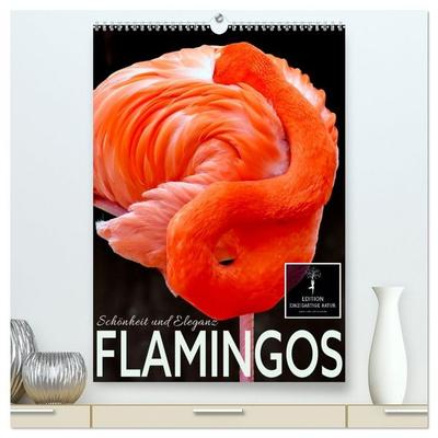 Flamingos - Eleganz und Schönheit (hochwertiger Premium Wandkalender 2026 DIN A2 hoch), Kunstdruck in Hochglanz