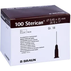 Sterican Kan. Luer-Lok 0,45x25 mm Größe 18 braun