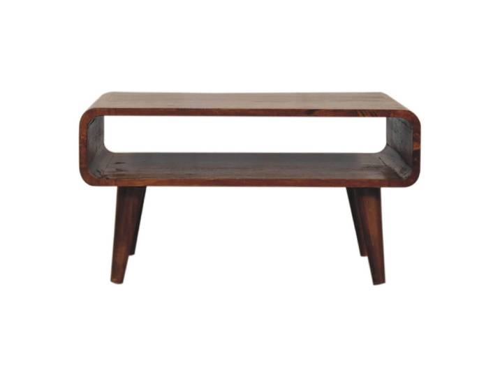 Artisan Furniture Tv-Einheit, Massives Holz Offen Kastanienbraun, Offenes Fach, Dunkelbraun, Mangoholz, Echtholz,Mangoholz, Holz Optik, Rechteckig, 65x35x45 cm, Wohnzimmer, Wohnzimmertische, Couchtische