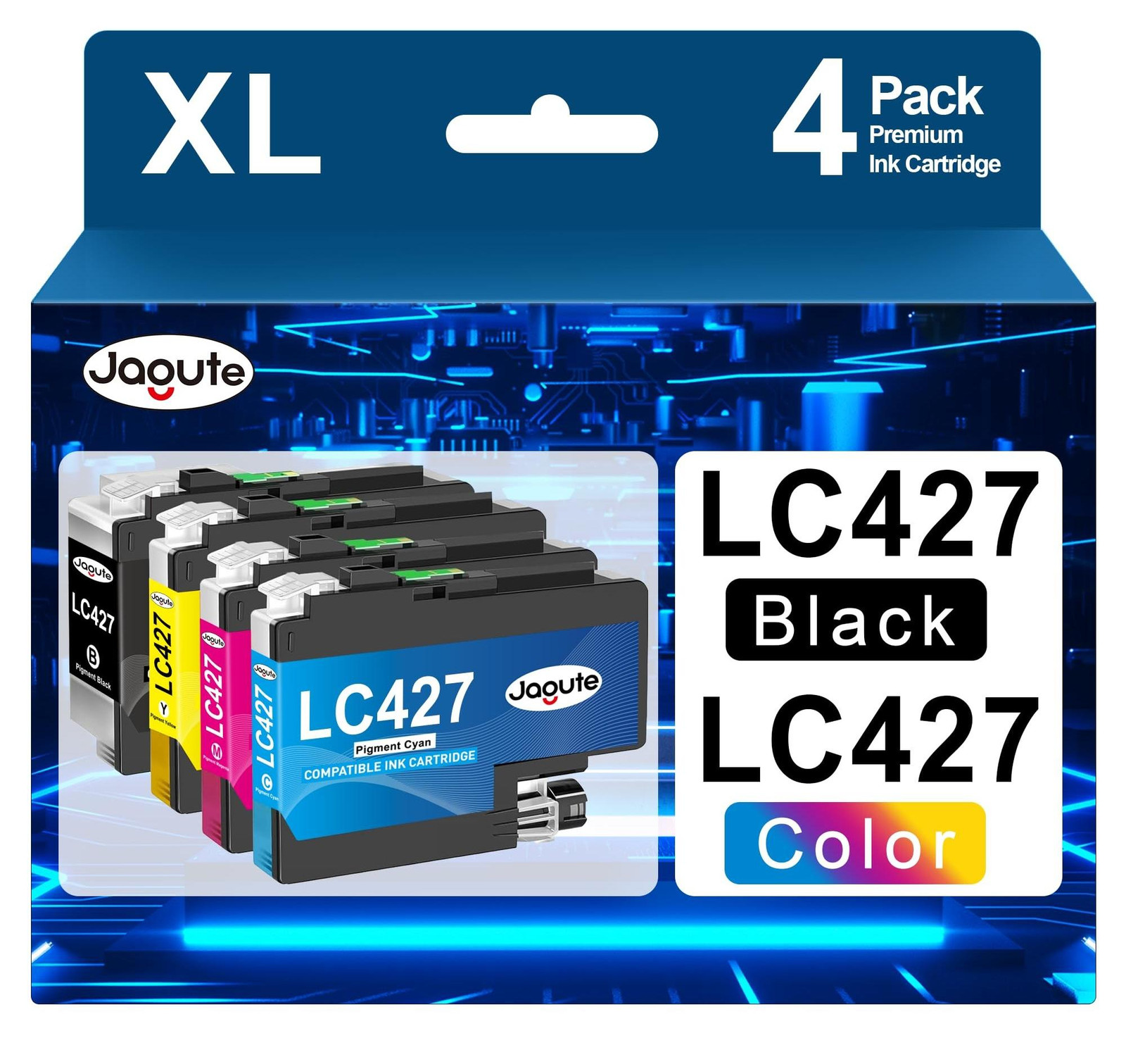 Merkloze inktcartridges voor Brother LC427 - 4 stuks