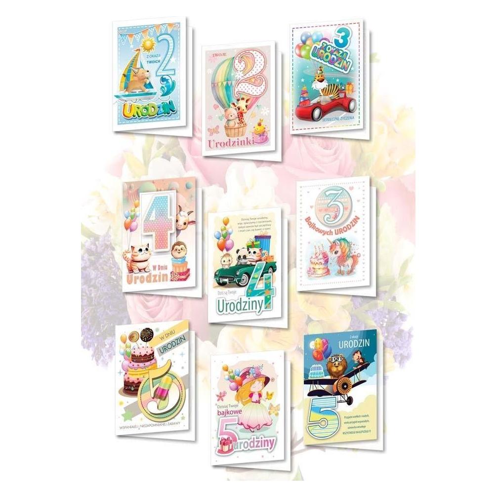 Top Graphic B6-Karte mit holografischen Aufklebern. Geburtstags-MIX (10 Stück) (10 Stk.) (47996998)