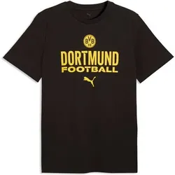 Puma Herren Fußball T-Shirts / Tanks T-Shirts/Tanks ku.Arm He/Uni BVB FtblCulture Tee, Größe XL in Schwarz Schwarz