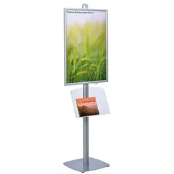 update displays Prospektregal »Variaton 70« A1 Stahlablage silber, 45x185x3.3 cm