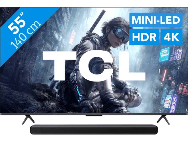 TCL QD Mini-led 55 T8D (2026) + TCL S45H 2.0 Soundbar