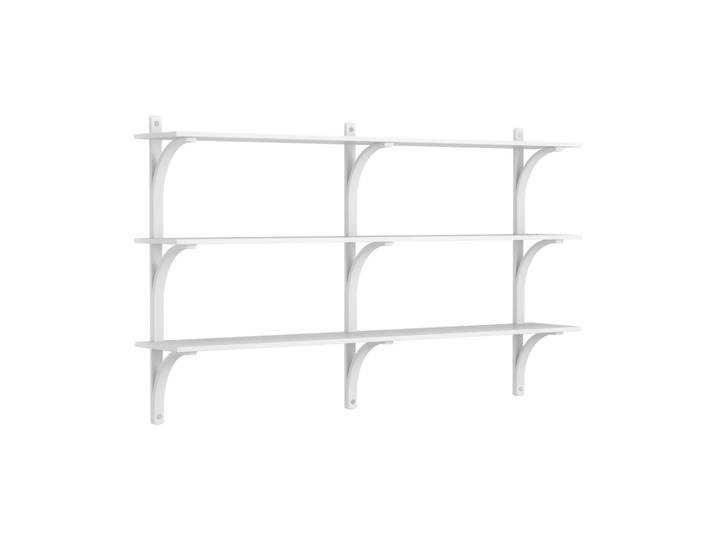 Swedese Levi Regal 3 Fachboden Weiß lasierte Esche-aluminium, 180 cm