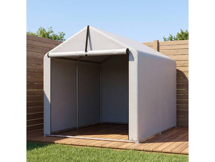 Outsunny Abri Moto Imperméable Gris 162x221,5x163 cm