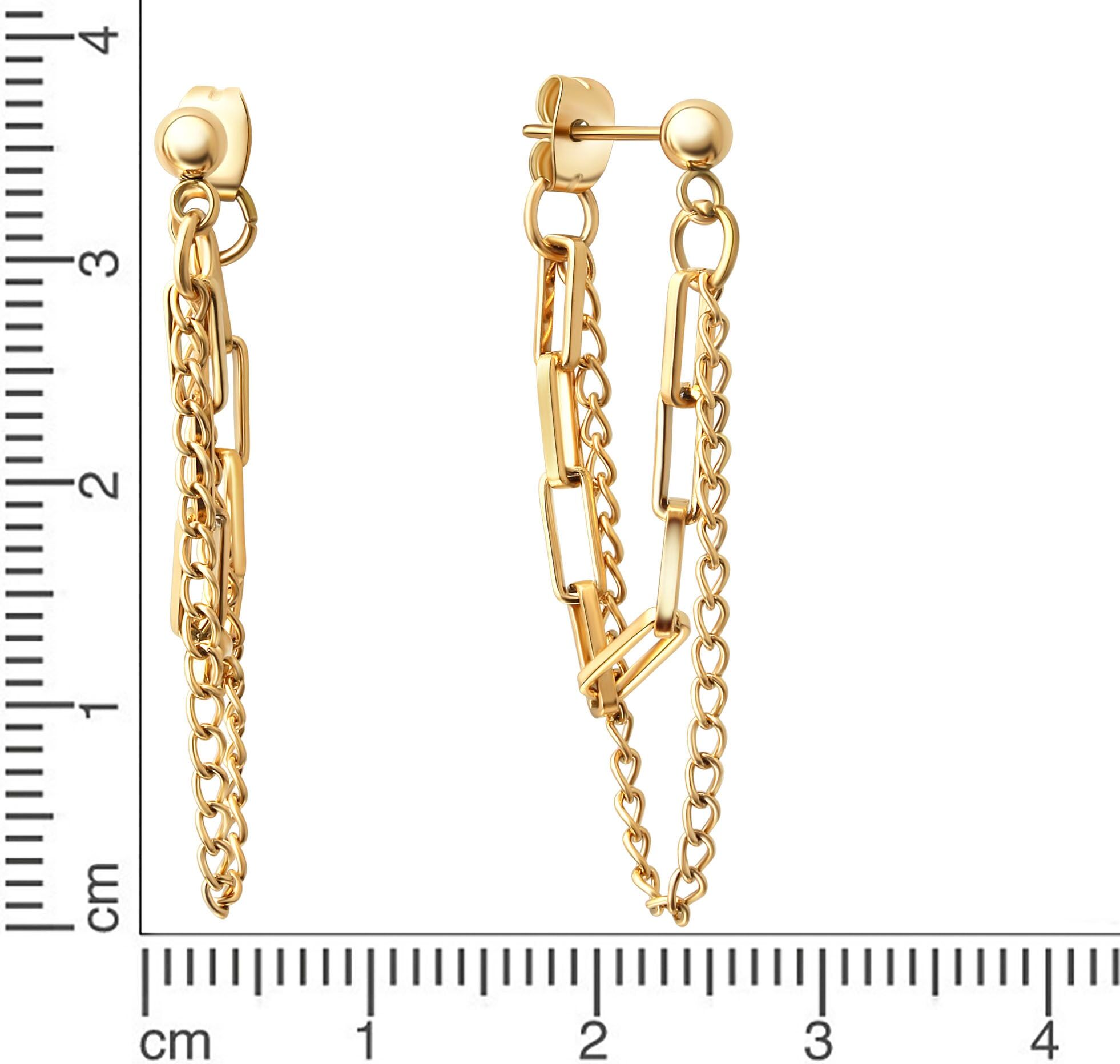 Paar Ohrstecker FIRETTI "Schmuck Geschenk Ohrschmuck Ohrringe", gold (gelbgoldfarben), Ohrringe, Damen, Edelstahl, Paar Ohrstecker gelbgoldfarben Edelstahl