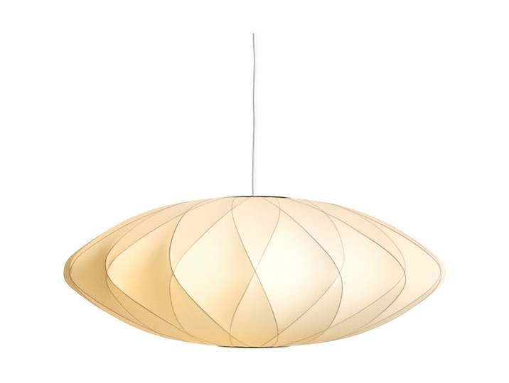 Designer-Pendellampe HAY Nelson Sauces Crisscross E27 D 45 cm - Farbe: offwhite - Material: Polymer