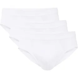 CALIDA Herren Slip, 3er Pack - Benefit, Elastikbund, Single Jersey Weiß / M (50)