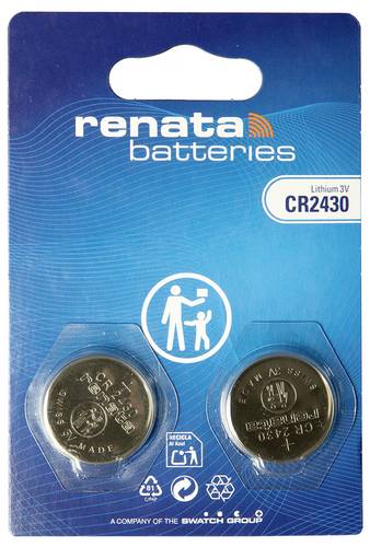 Renata Knopfzellenbox CR2430 3V 2 St. 285 mAh Li-MnO2