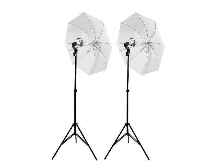Studioleuchte Schirm LED 2er Set