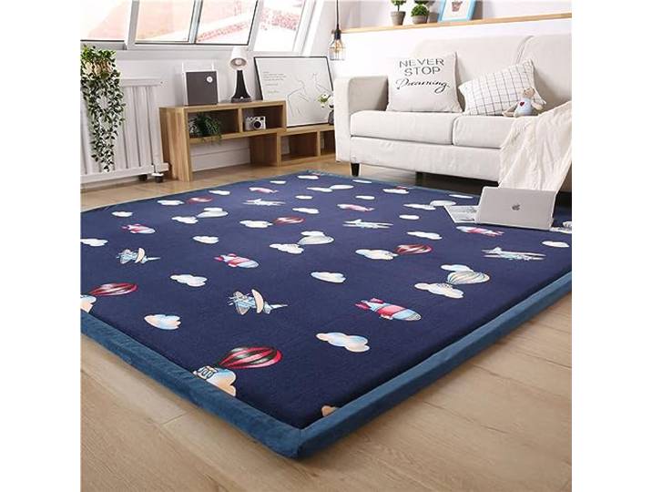 Dmkjdzsw Baby-Spielmatte, Krabbelmatte Kinderteppich, Rechteckig, Größen, Tatami-Yogamatte-hot air balloon-200 * 260cm
