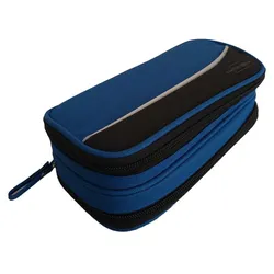 PAPERZONE Stiftebox blau mit 2 Zips
