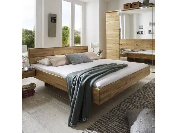 Bett Terrano Komfort Wildeiche Massivholz 160x200cm höhenverstellbar