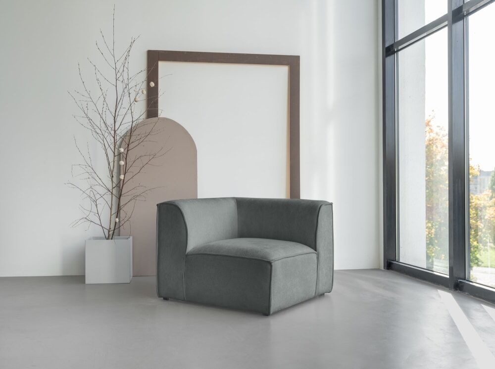 MIUFORM Système modulaire: fauteuil d'angle, vert olive Vert 93x70x93cm
