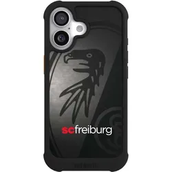 Nivocase Hülle für Apple iPhone 17 Stossfeste Handyhülle NIVOmax Case Schwarz Metallic Look Offizielles (Apple iPhone 17), Smartphone Hülle, Schwarz, Silber