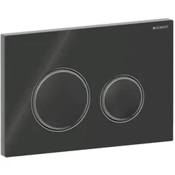 Geberit Sigma 50 Round Betätigungsplatte 115651SJ1 Platte/Taste schwarz, Ring schwarzchrom, für 2-Megen-Spülung
