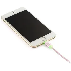 We-Vibe C ble USB/Apple Lightning nylon LED 1m coloris OR ROSE LED rouge = en charge LED (1 m), USB Kabel
