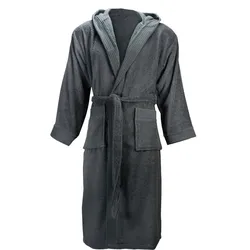 The One Towelling Unisex Bathrobe Hooded Bademantel T1-BH terra spice S/M