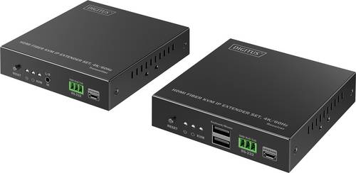 Digitus DS-55348 HDMI, HDMI Eingang, HDMI Ausgang, SFP, USB, USB-A, USB-A (USB 1.1), Netzteilanschluss, RS232, Micro USB