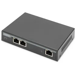 DIGITUS Gigabit PoE Indoor Extender, 2-port, 60W 100m Verlängerung, kaskadierbar, selbstversorgend