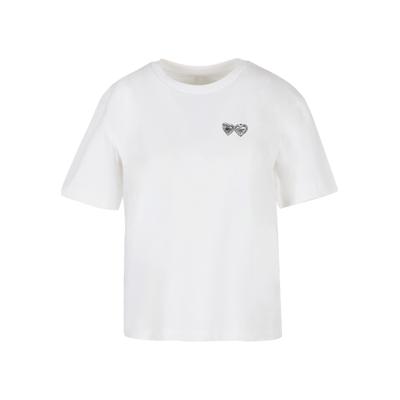 T-Shirt MISS TEE "Miss Tee Damen Lock It Tee", Damen, Gr. 3XL, weiß, 100% Baumwolle, bedruckt, oversize, Rundhals, Shirts T-Shirt