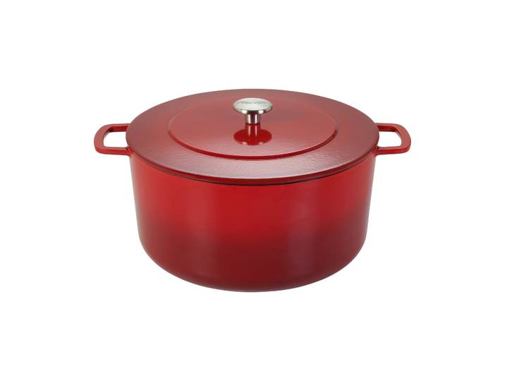Combekk Cocotte Combekk Enameled en fonte émaillée Ø32 cm Cherry-silver knob