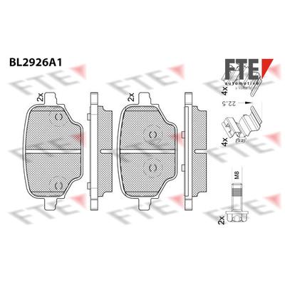 FTE Bremsbelagsatz, Scheibenbremse Hinterachse 9011169 für Opel TOYOTA