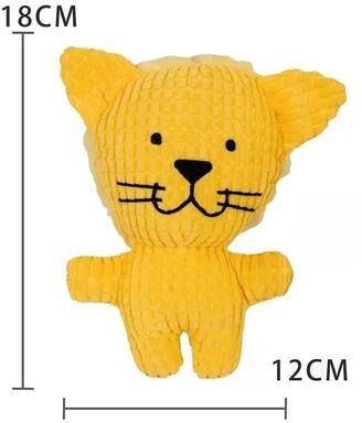 Inspired Finds Plush Squeaky Teething Dog Toy For Puppies & Small Dogs lion