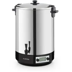 Klarstein KonfiStar 40 Digital Einkocher Getränkespender 2500W 40L 100°C 180min Silber
