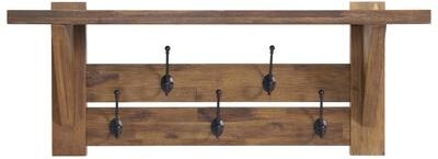 Alaterre "Bethel Acacia Wood 40""W Coat Hook with Shelf"