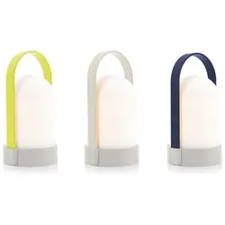 Remember LED-Akkutischleuchte Uri Piccolos 3er Set Kunststoff Gelb / Grau Blau