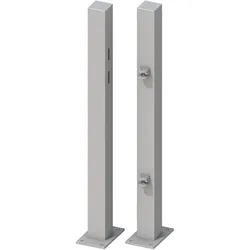 TraumGarten Torpfosten-Set für Einzeltore zum Aufschrauben Silber 1050 mm