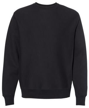 Independent Trading Co. IND5000C Legend Premium Heavyweight Cross-Grain Crewneck Sweatshirt in Black size 3XL   Cotton/Polyester Blend